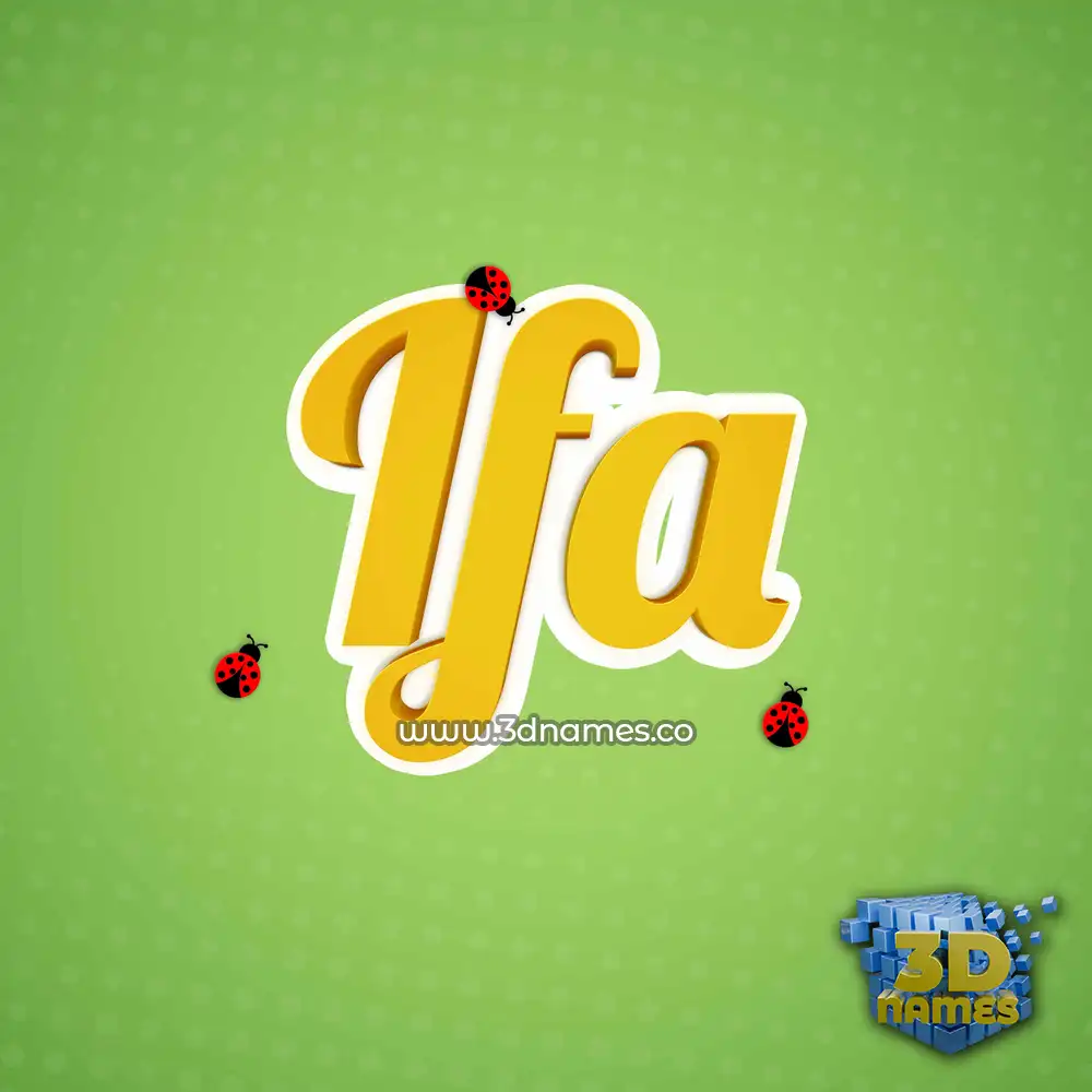 ifa in Ladybugs style - 3D name wallpaper