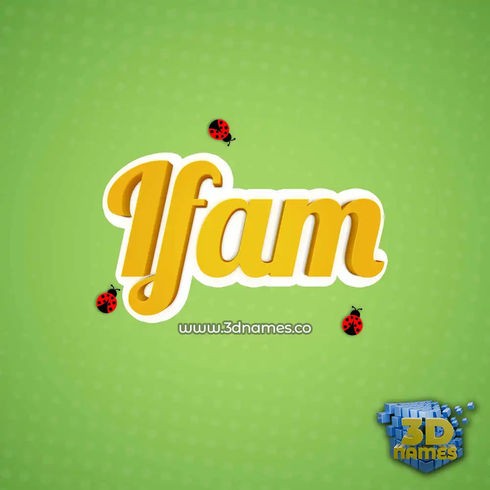 ifam in Ladybugs style - 3D name wallpaper
