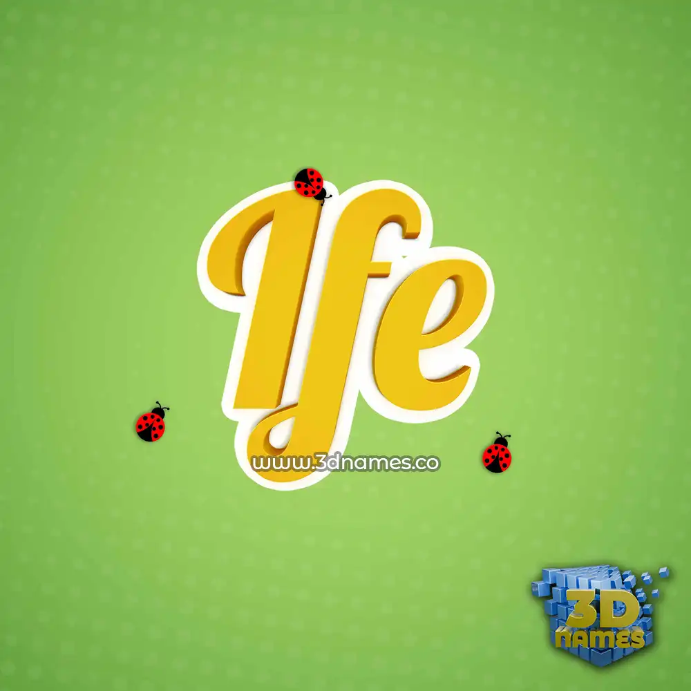 ife in Ladybugs style - 3D name wallpaper