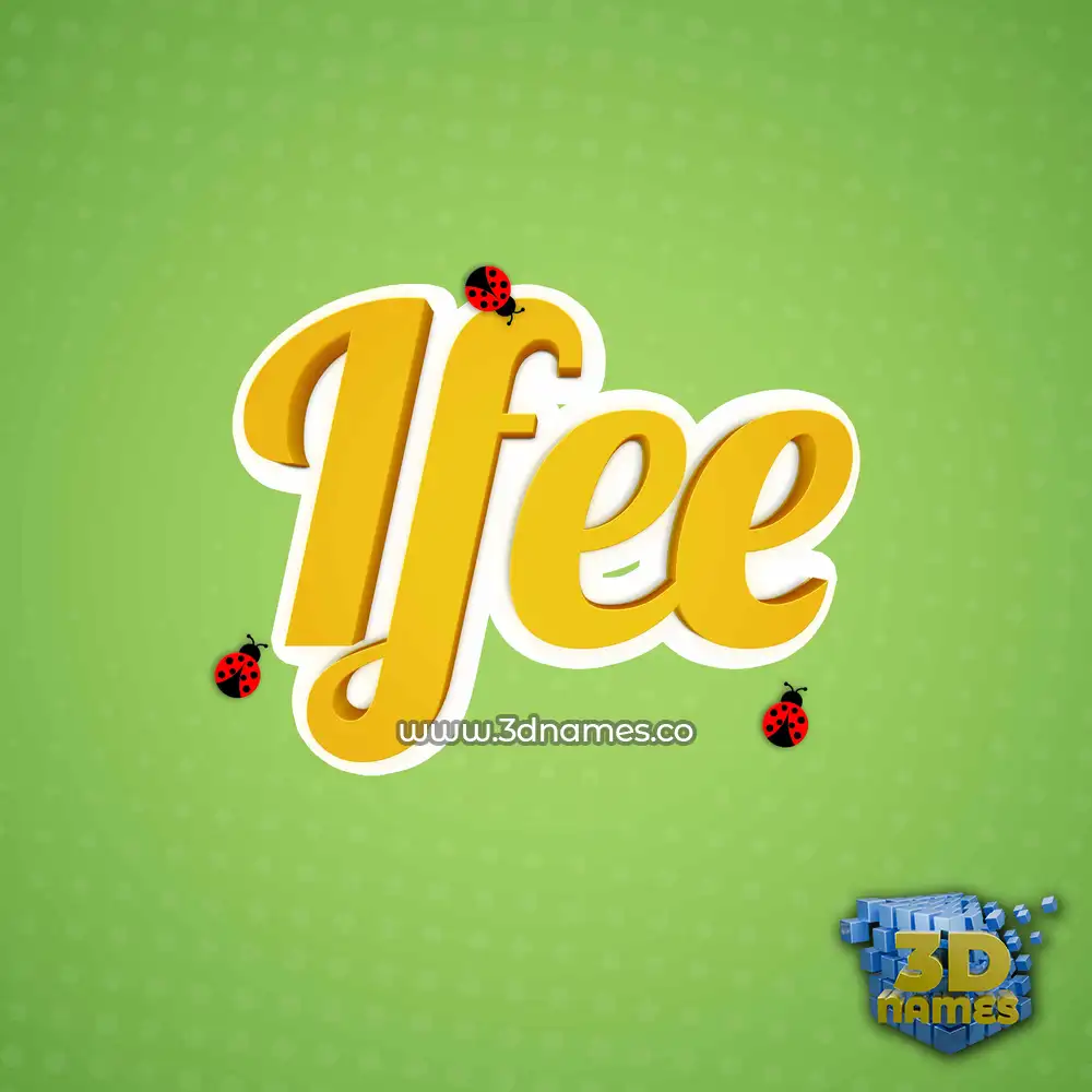 ifee in Ladybugs style - 3D name wallpaper