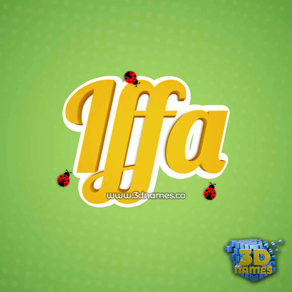 iffa in Ladybugs style - 3D name wallpaper