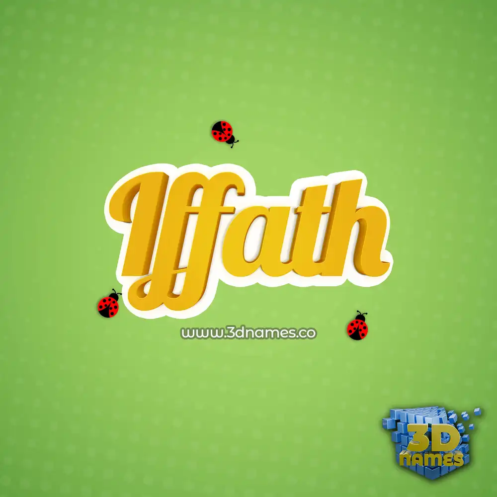 iffath in Ladybugs style - 3D name wallpaper