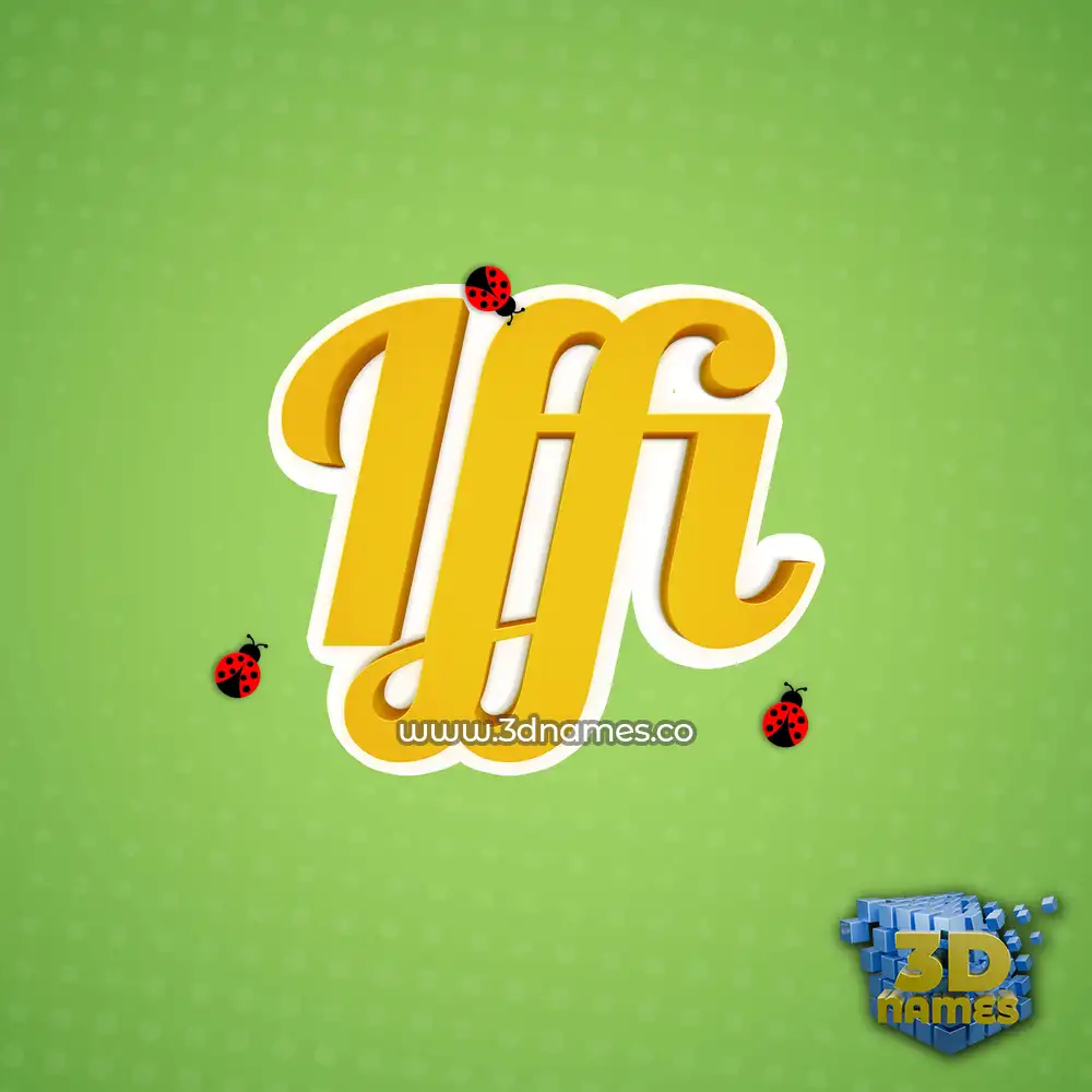 iffi in Ladybugs style - 3D name wallpaper