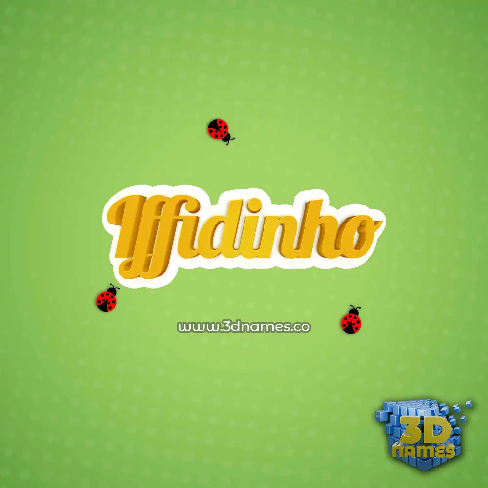 iffidinho in Ladybugs style - 3D name wallpaper