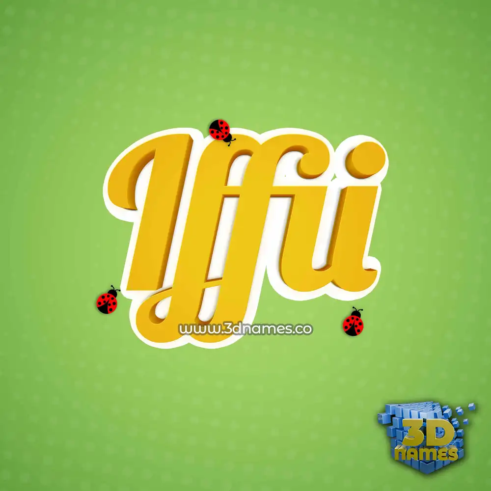 iffii in Ladybugs style - 3D name wallpaper