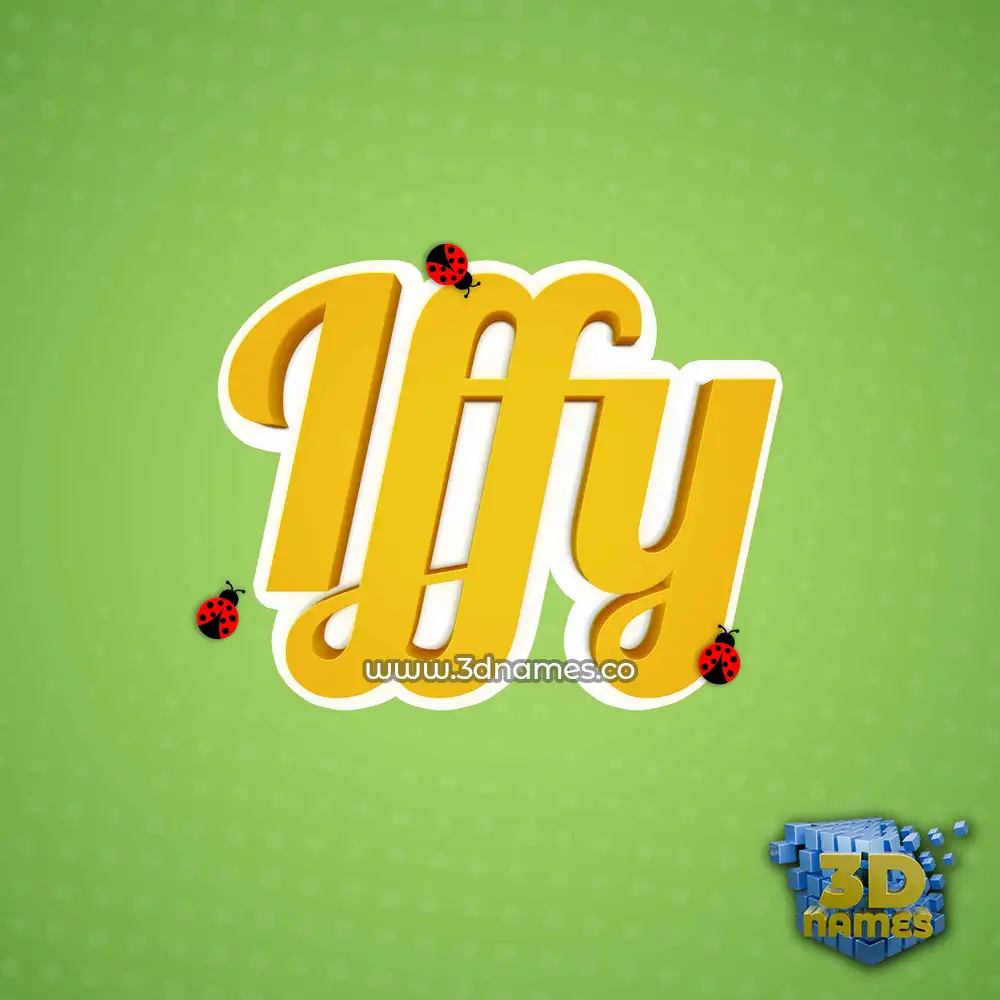 iffy in Ladybugs style - 3D name wallpaper
