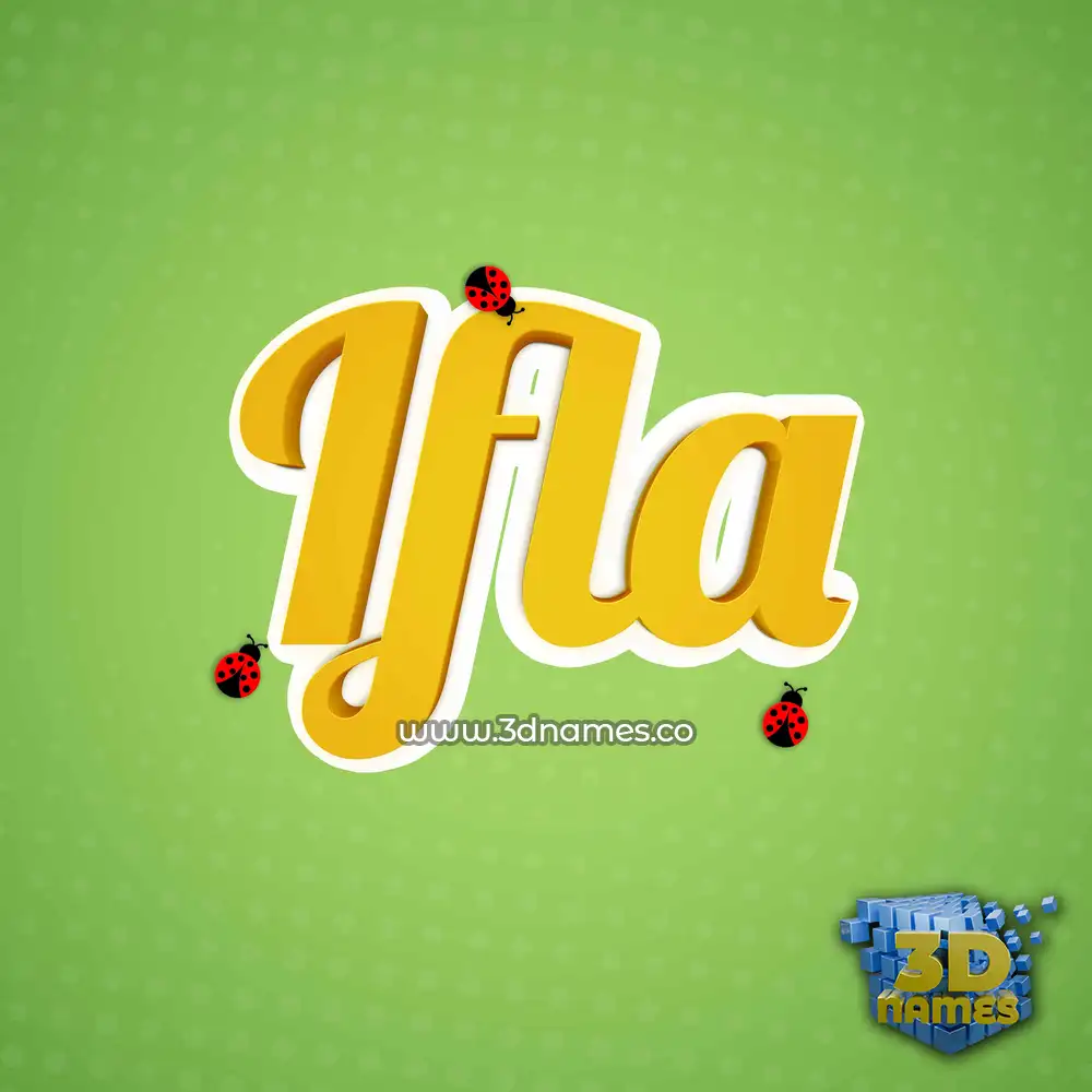 ifla in Ladybugs style - 3D name wallpaper