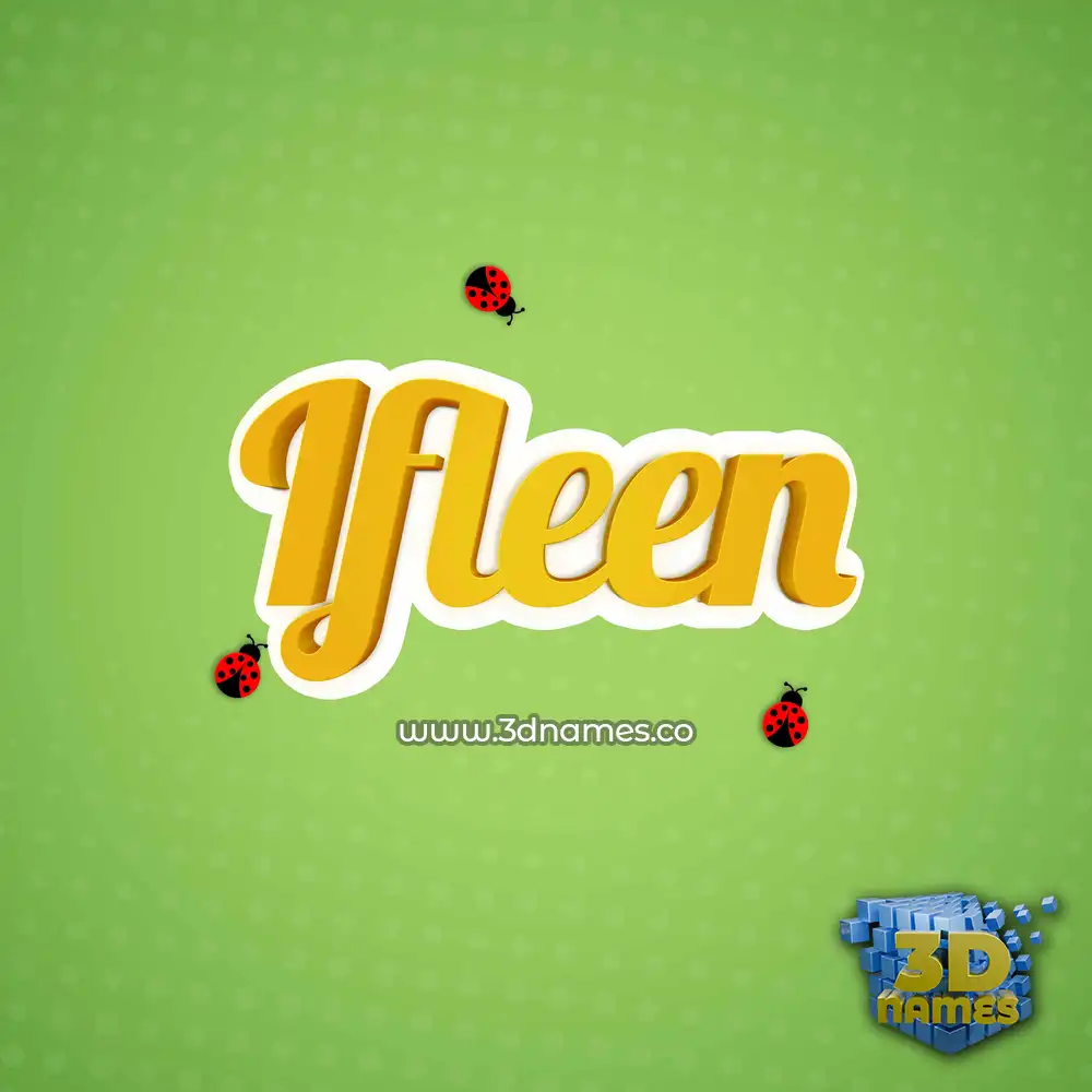 ifleen in Ladybugs style - 3D name wallpaper