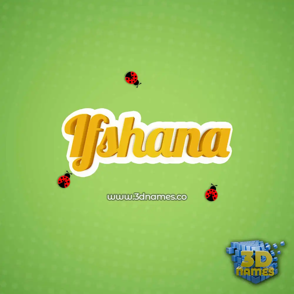 ifshana in Ladybugs style - 3D name wallpaper