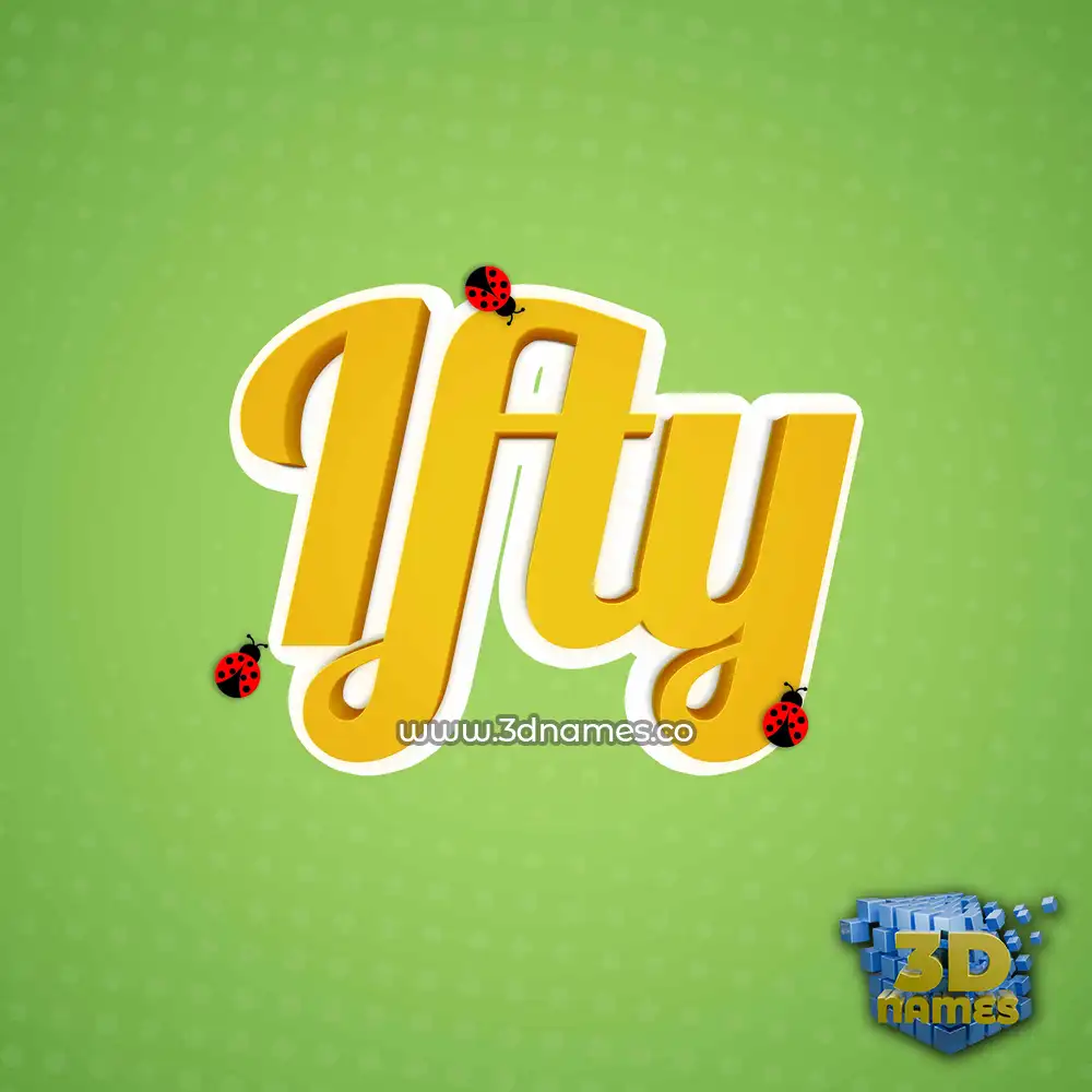 ifty in Ladybugs style - 3D name wallpaper