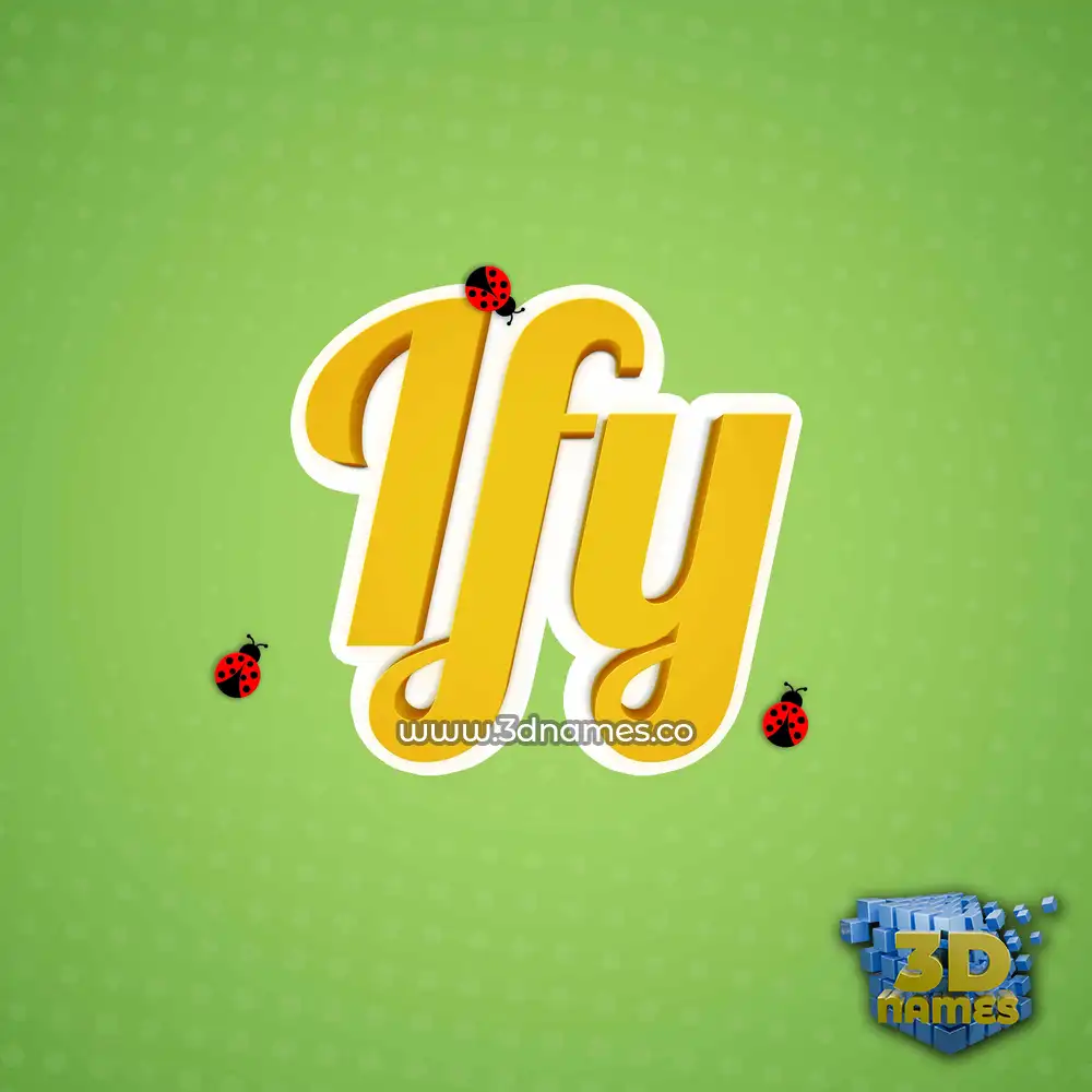 ify in Ladybugs style - 3D name wallpaper