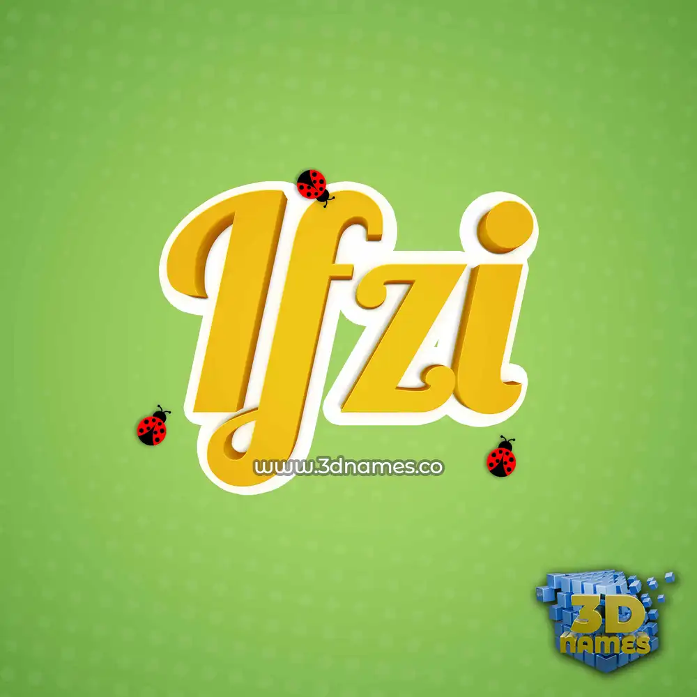 ifzi in Ladybugs style - 3D name wallpaper
