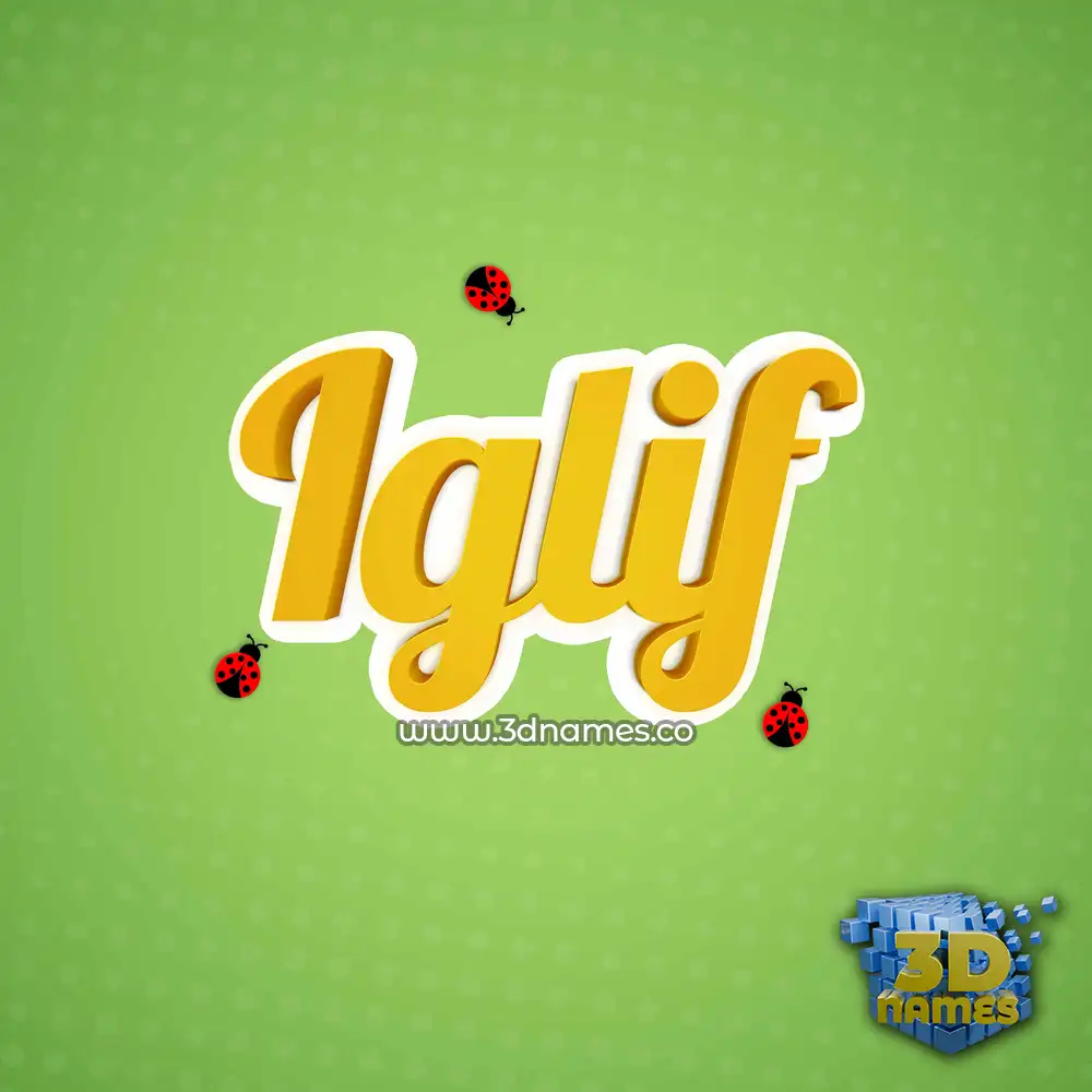 iglif in Ladybugs style - 3D name wallpaper