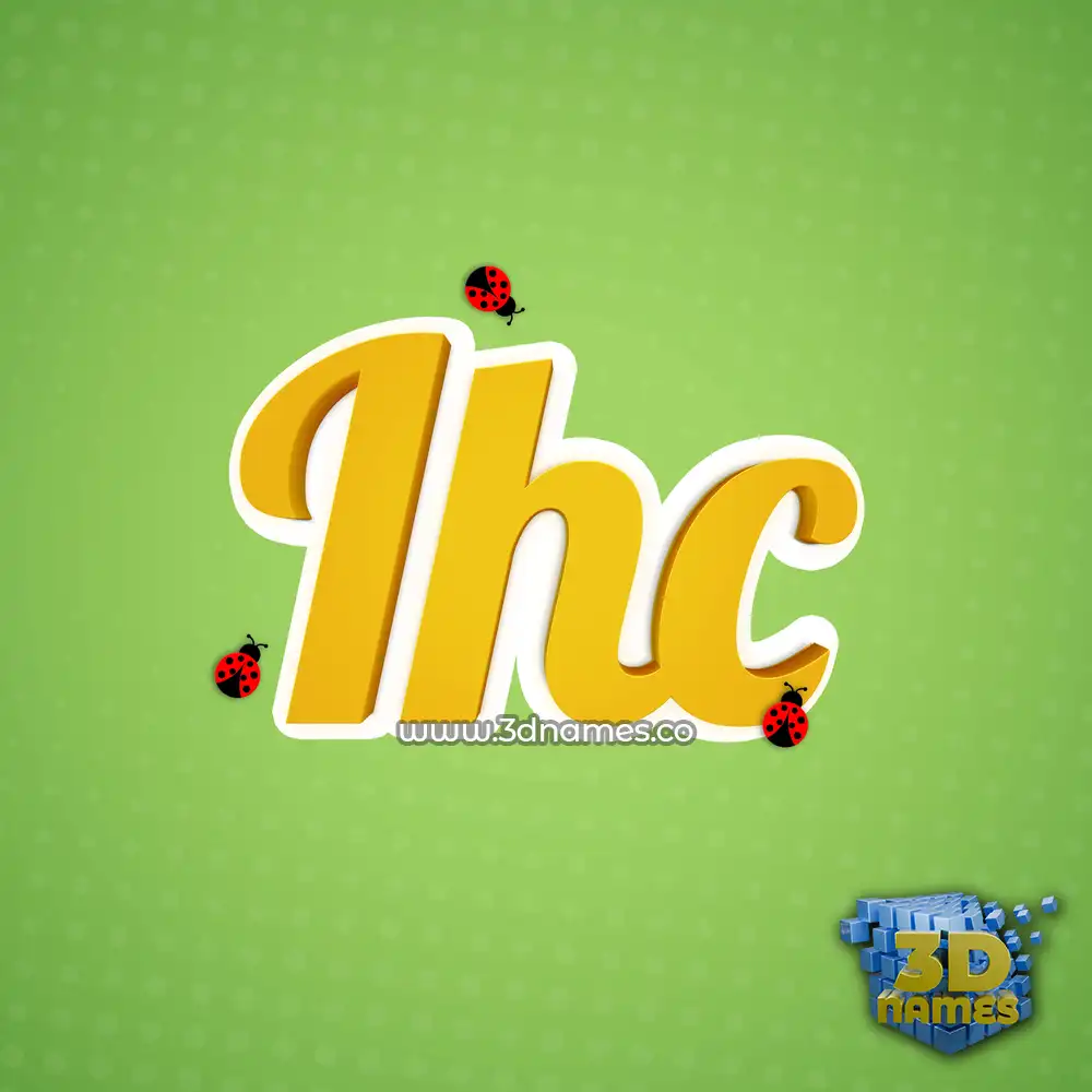 ihc in Ladybugs style - 3D name wallpaper