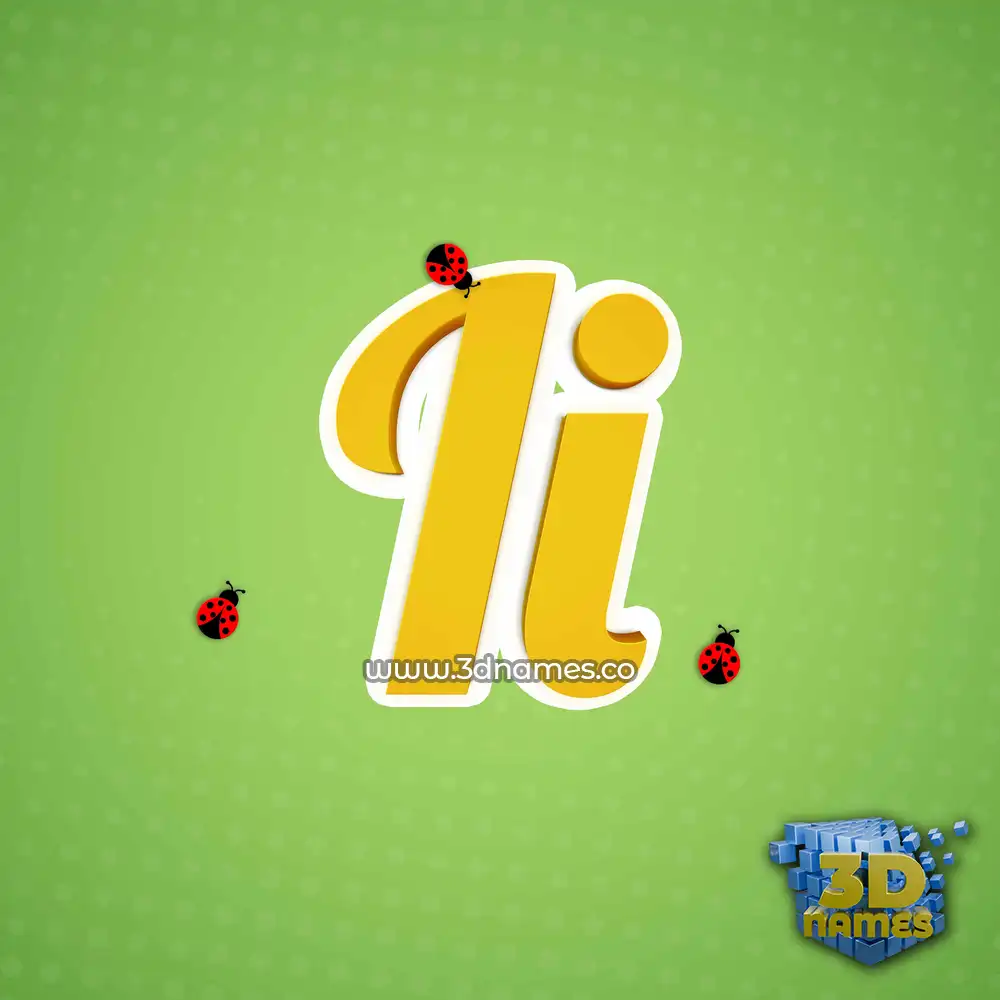 ii in Ladybugs style - 3D name wallpaper