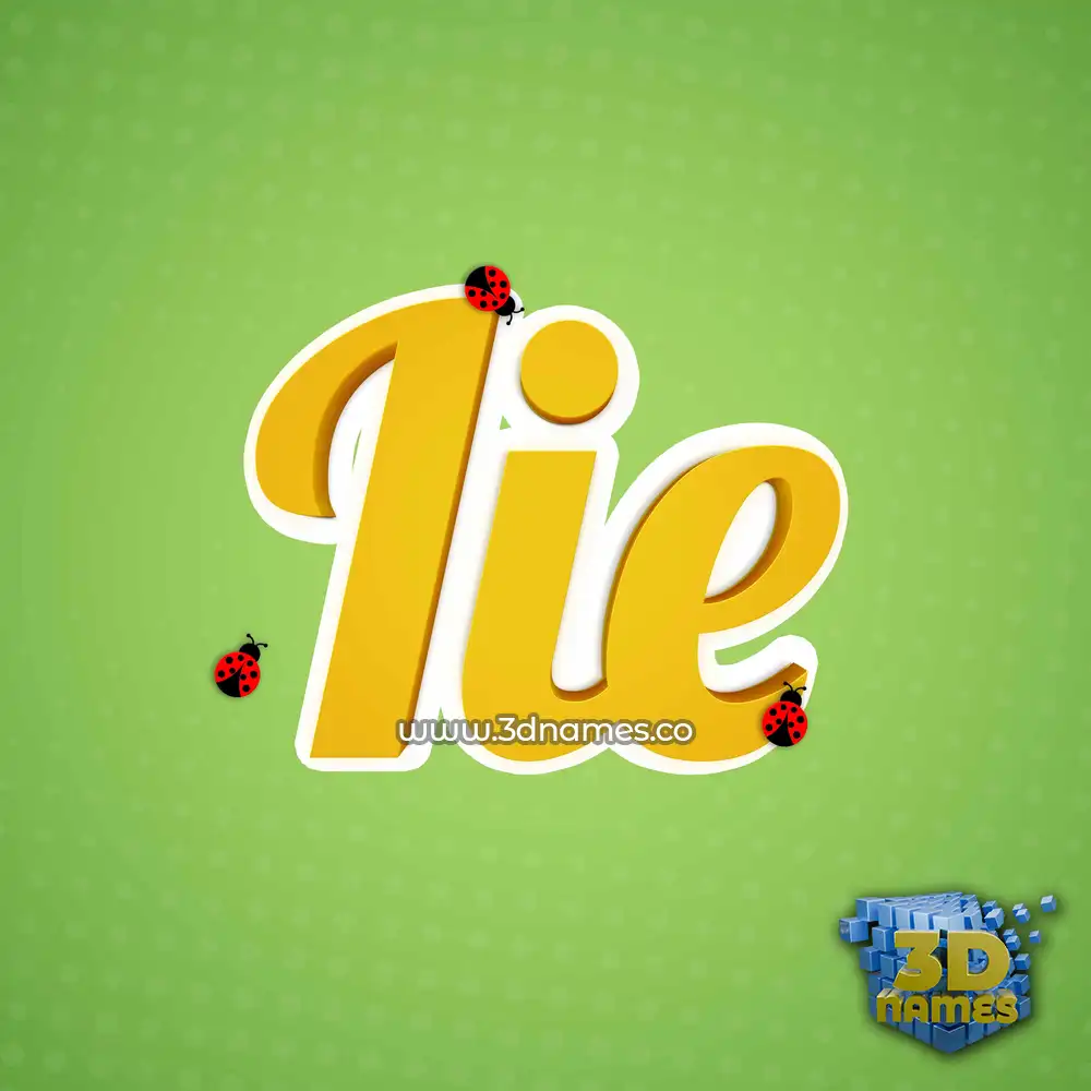iie in Ladybugs style - 3D name wallpaper