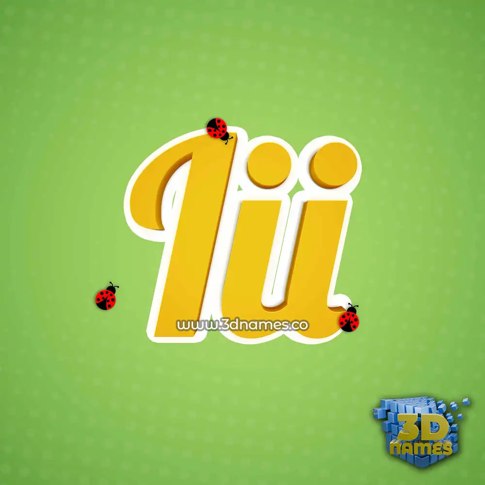 iii in Ladybugs style - 3D name wallpaper