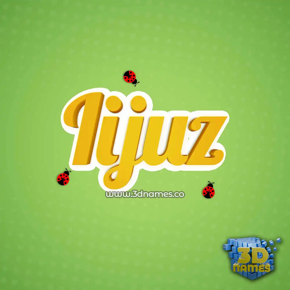 iijuz in Ladybugs style - 3D name wallpaper