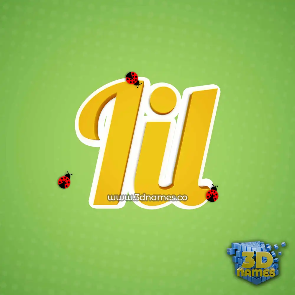 iil in Ladybugs style - 3D name wallpaper