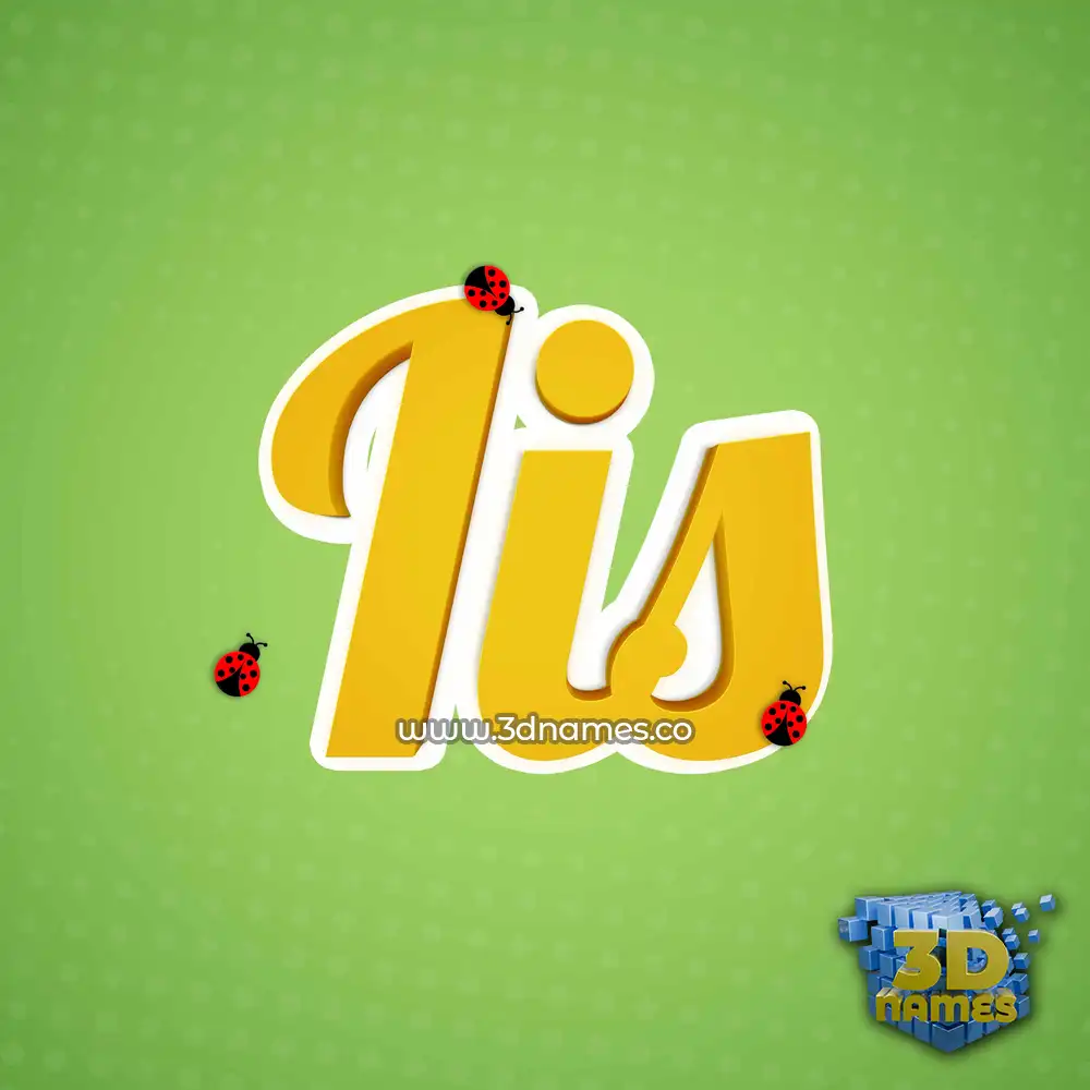 iis in Ladybugs style - 3D name wallpaper