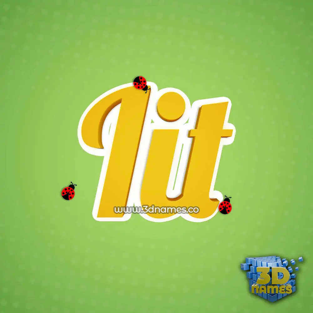 iit in Ladybugs style - 3D name wallpaper