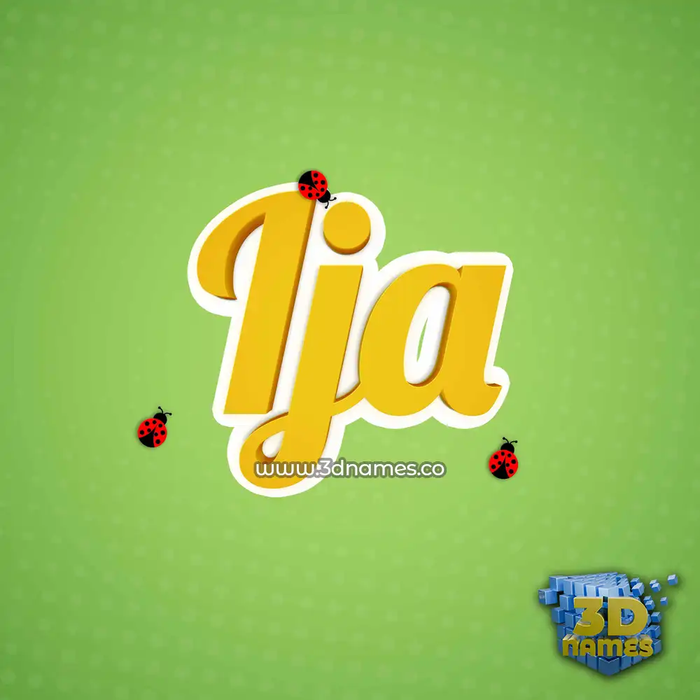 ija in Ladybugs style - 3D name wallpaper