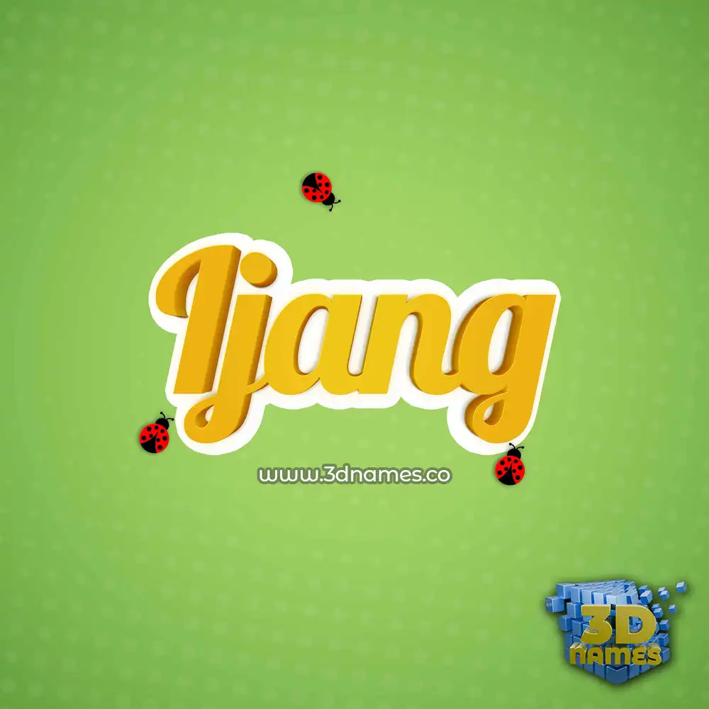 ijang in Ladybugs style - 3D name wallpaper