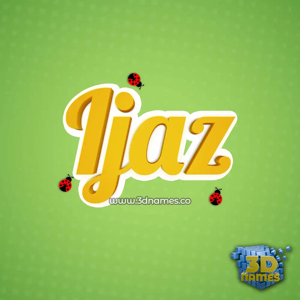 ijaz in Ladybugs style - 3D name wallpaper