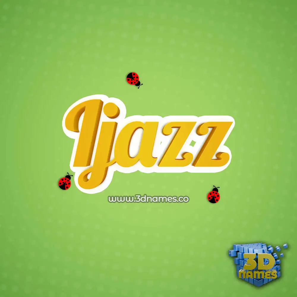ijazz in Ladybugs style - 3D name wallpaper