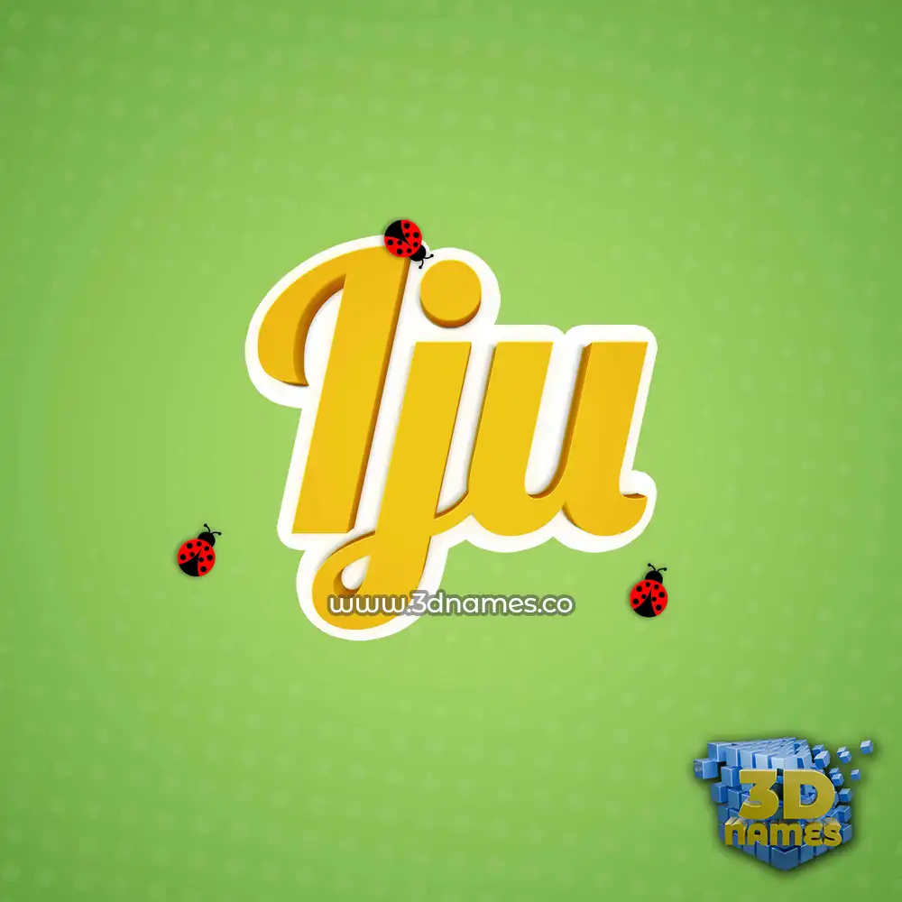 iju in Ladybugs style - 3D name wallpaper