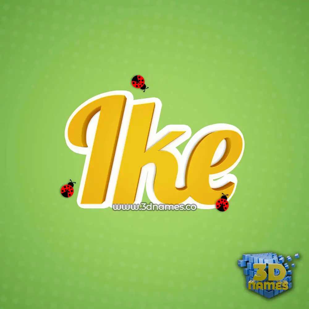 ike in Ladybugs style - 3D name wallpaper