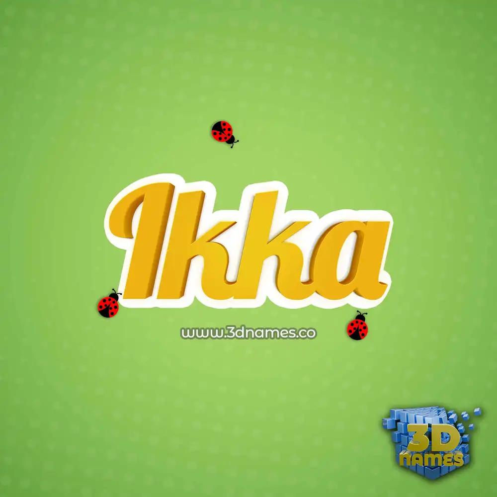 ikka in Ladybugs style - 3D name wallpaper