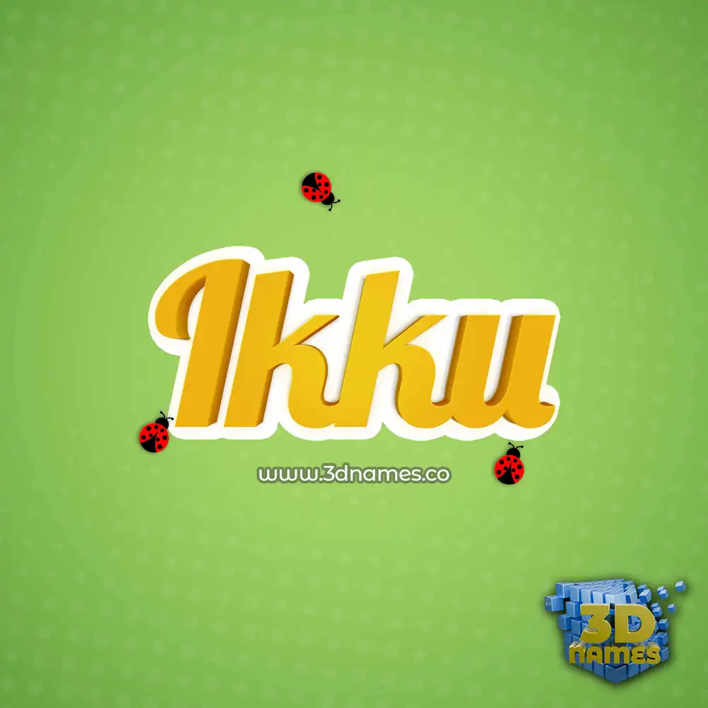 ikku in Ladybugs style - 3D name wallpaper
