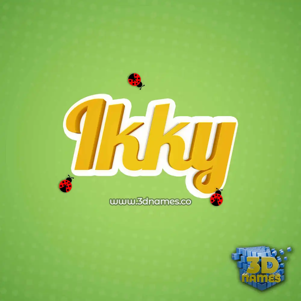 ikky in Ladybugs style - 3D name wallpaper
