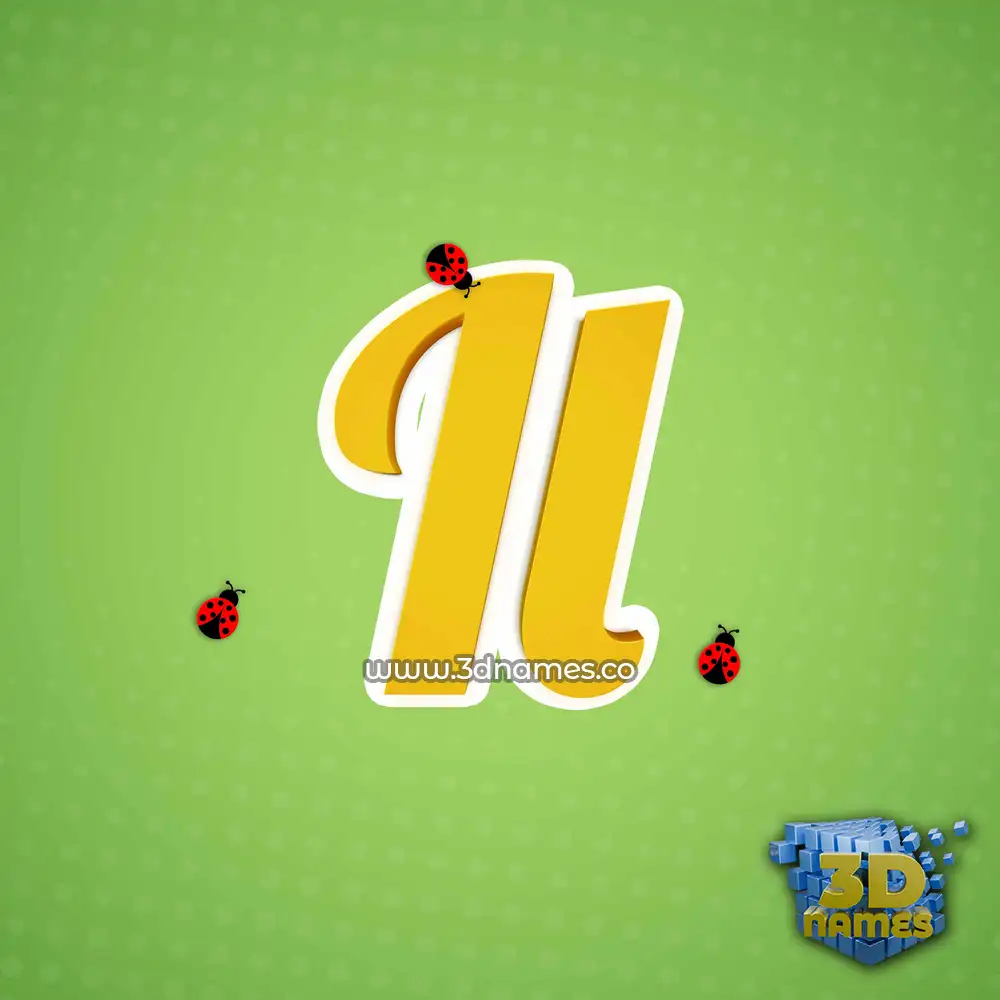 il in Ladybugs style - 3D name wallpaper
