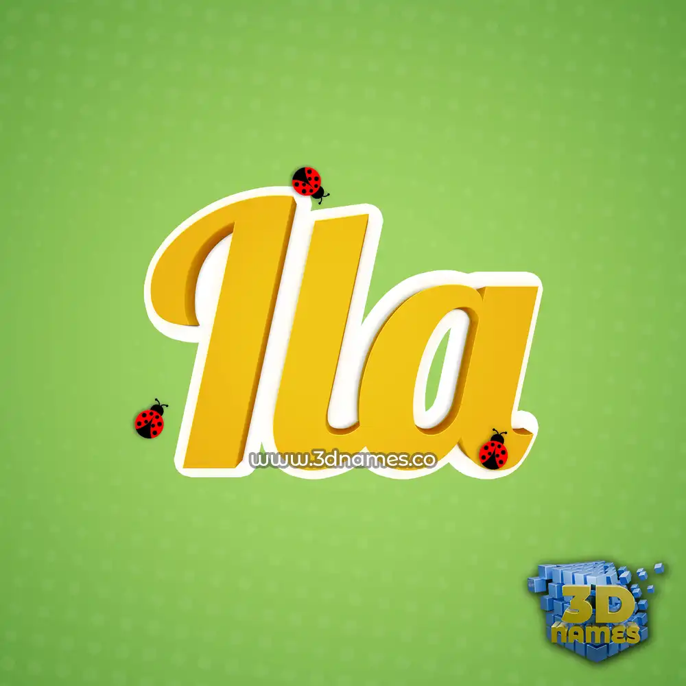 ila in Ladybugs style - 3D name wallpaper