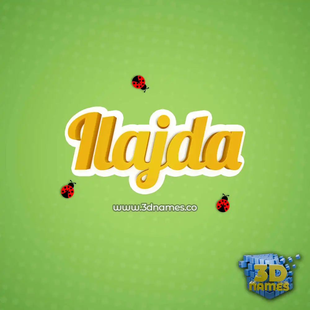 ilajda in Ladybugs style - 3D name wallpaper
