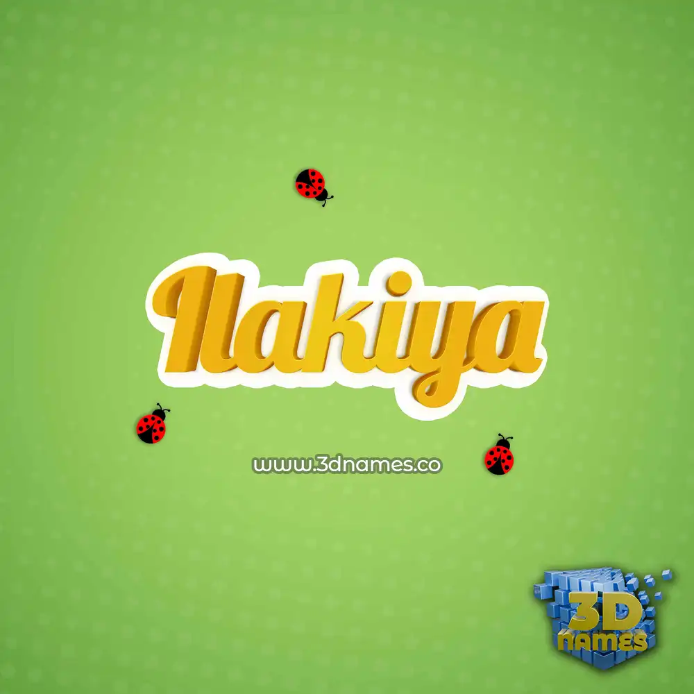 ilakiya in Ladybugs style - 3D name wallpaper