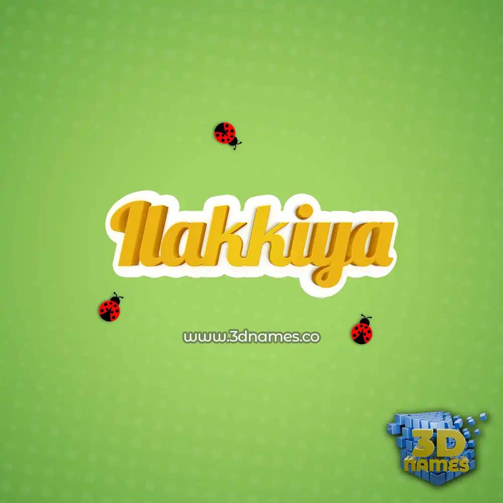 ilakkiya in Ladybugs style - 3D name wallpaper