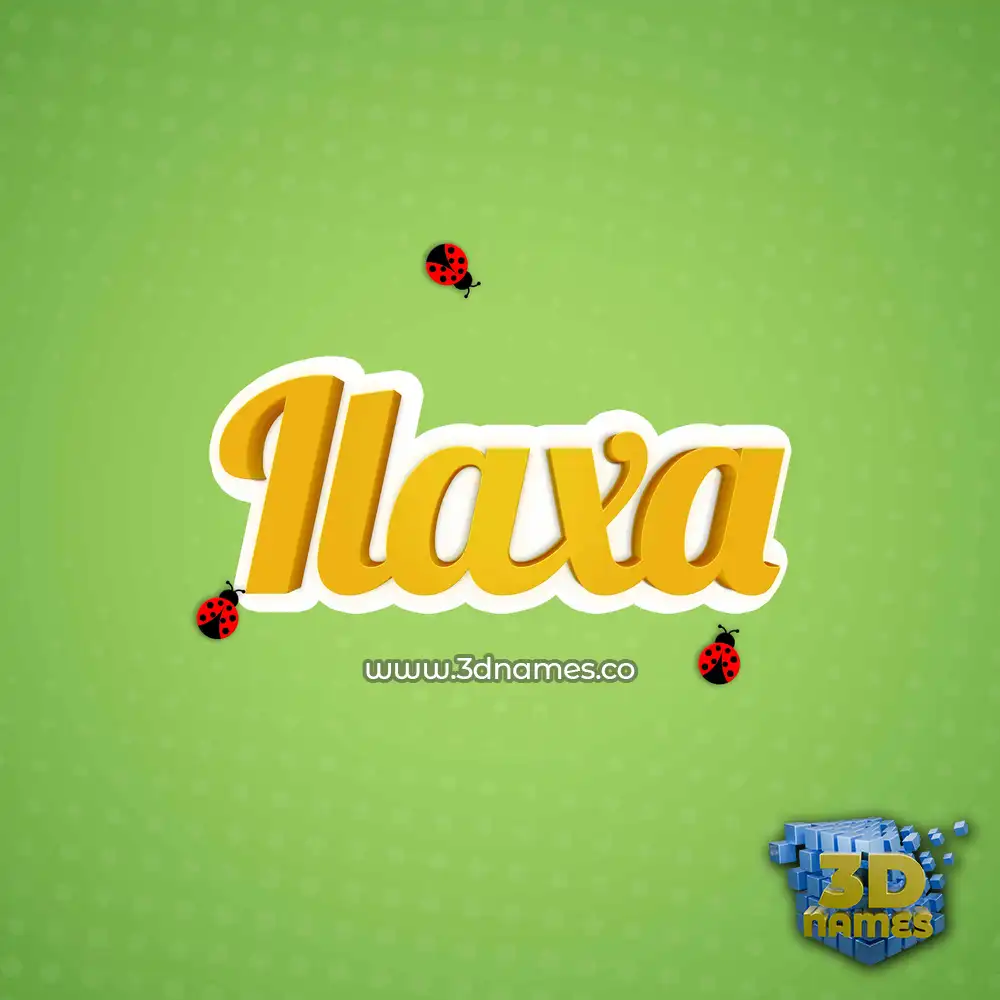 ilaxa in Ladybugs style - 3D name wallpaper