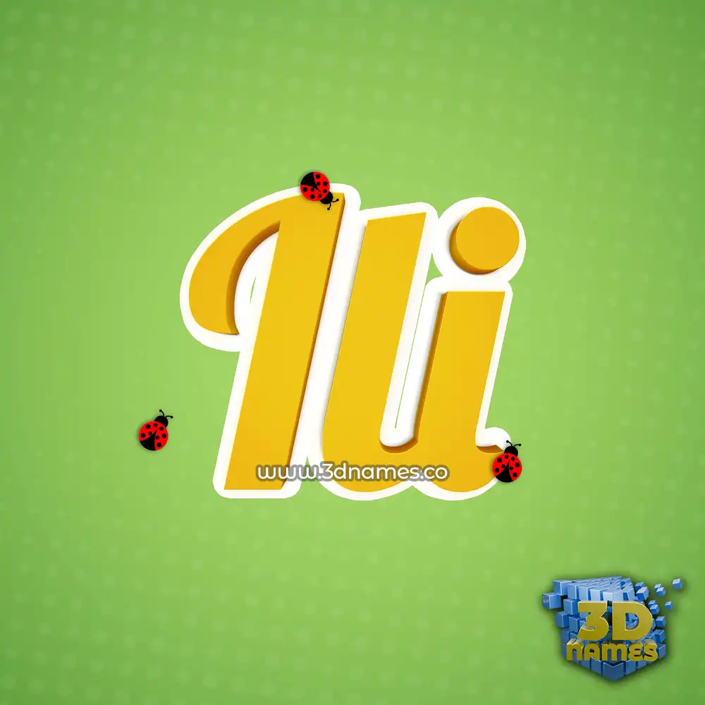 ili in Ladybugs style - 3D name wallpaper