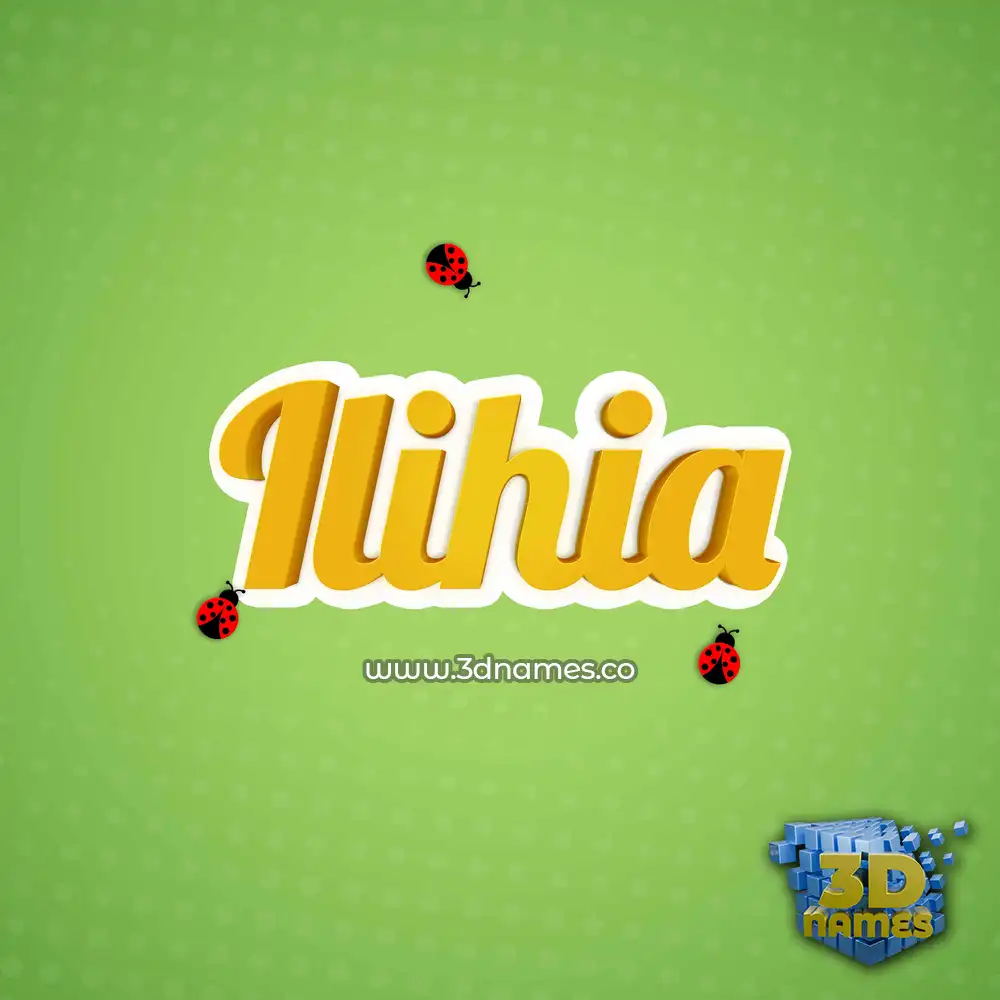 ilihia in Ladybugs style - 3D name wallpaper