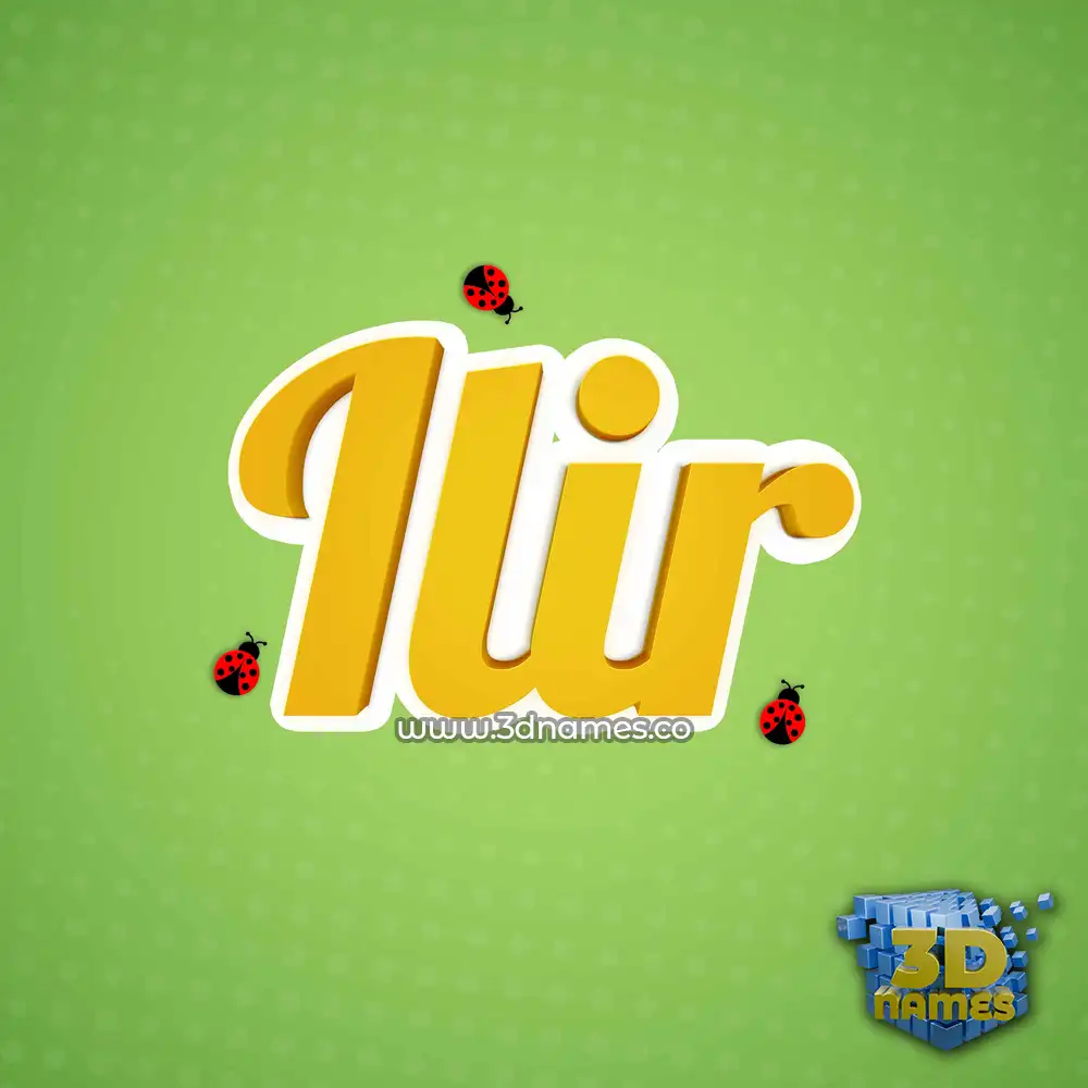ilir in Ladybugs style - 3D name wallpaper