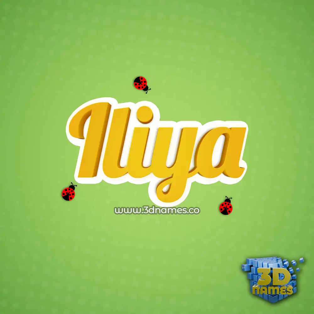 iliya in Ladybugs style - 3D name wallpaper