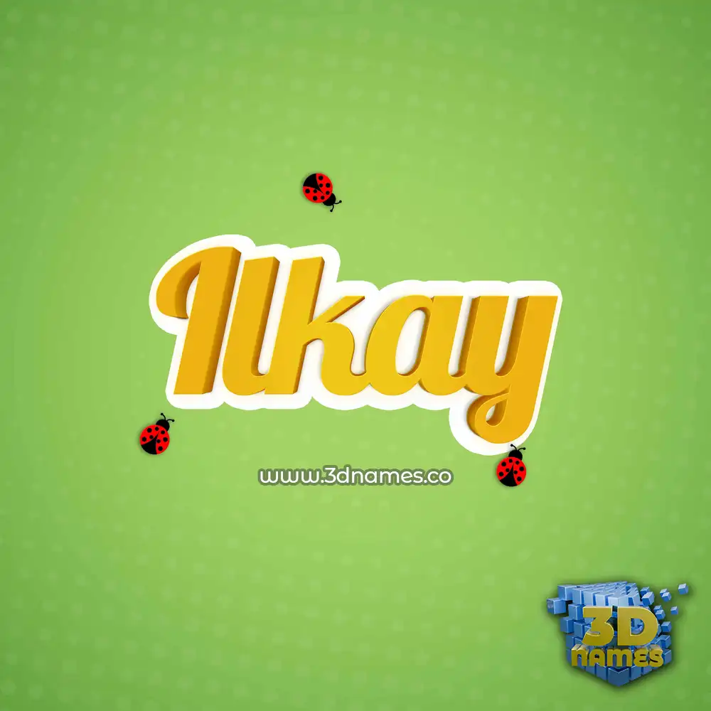 ilkay in Ladybugs style - 3D name wallpaper