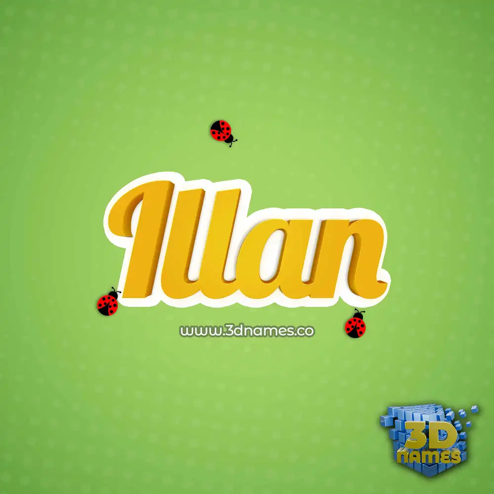 illan in Ladybugs style - 3D name wallpaper