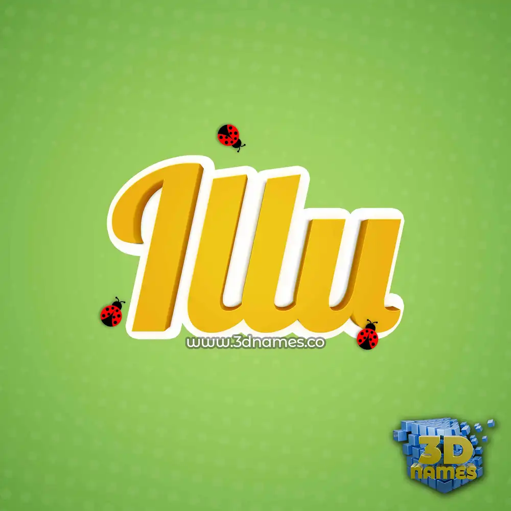 illu in Ladybugs style - 3D name wallpaper