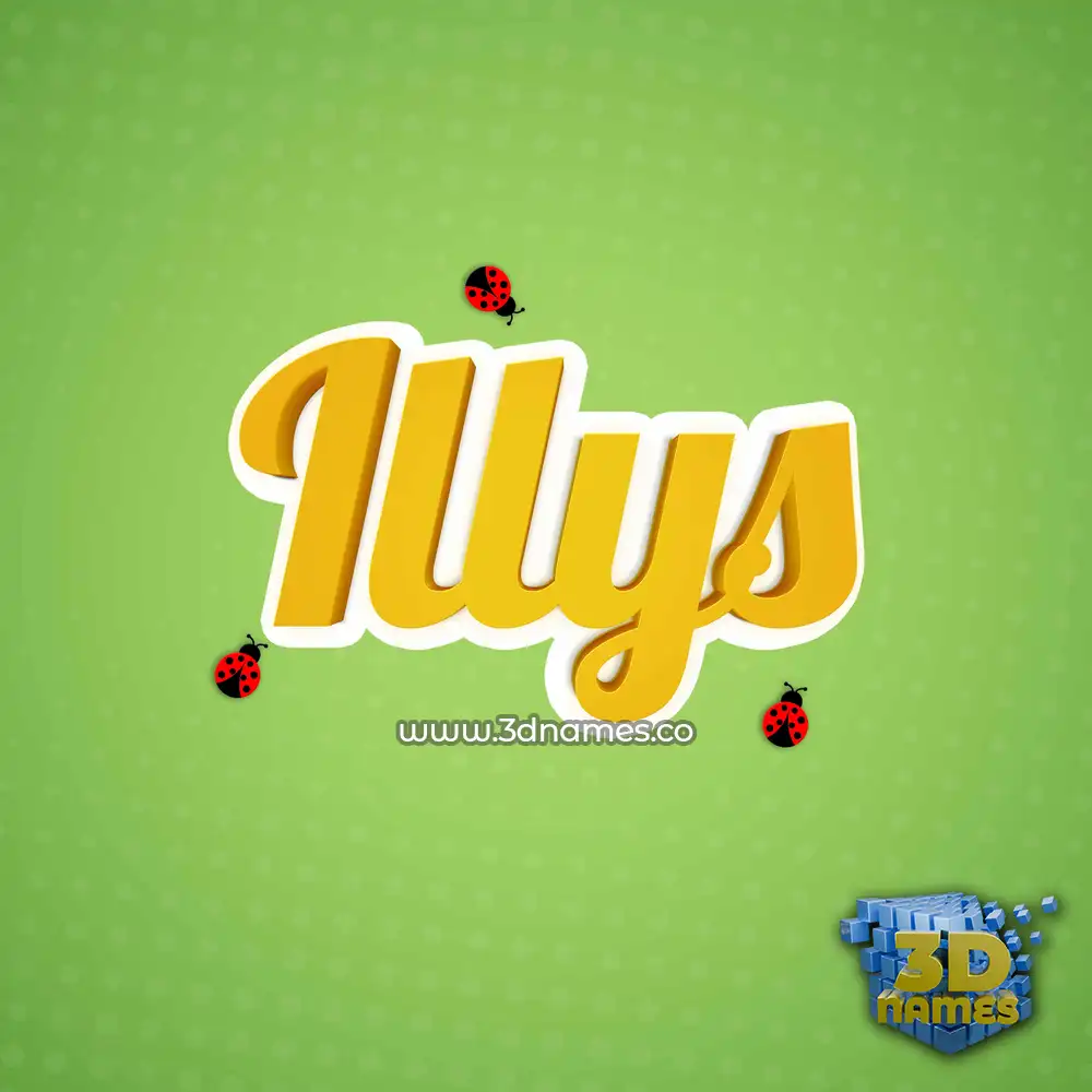 illys in Ladybugs style - 3D name wallpaper