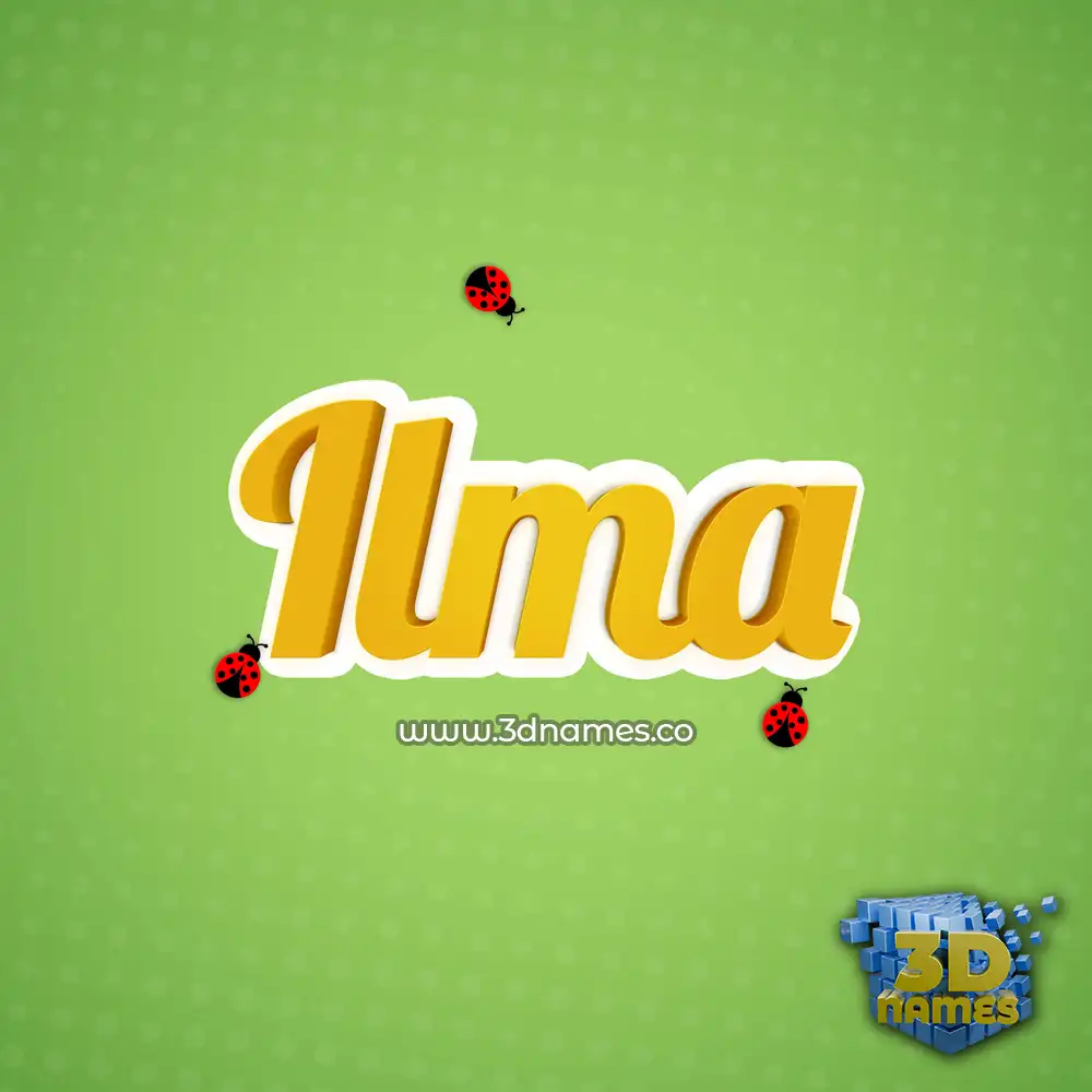 ilma in Ladybugs style - 3D name wallpaper