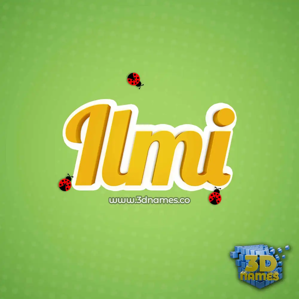 ilmi in Ladybugs style - 3D name wallpaper